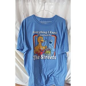 Sesame Street Parody T Shirt XL Everything I Learned On The Streets